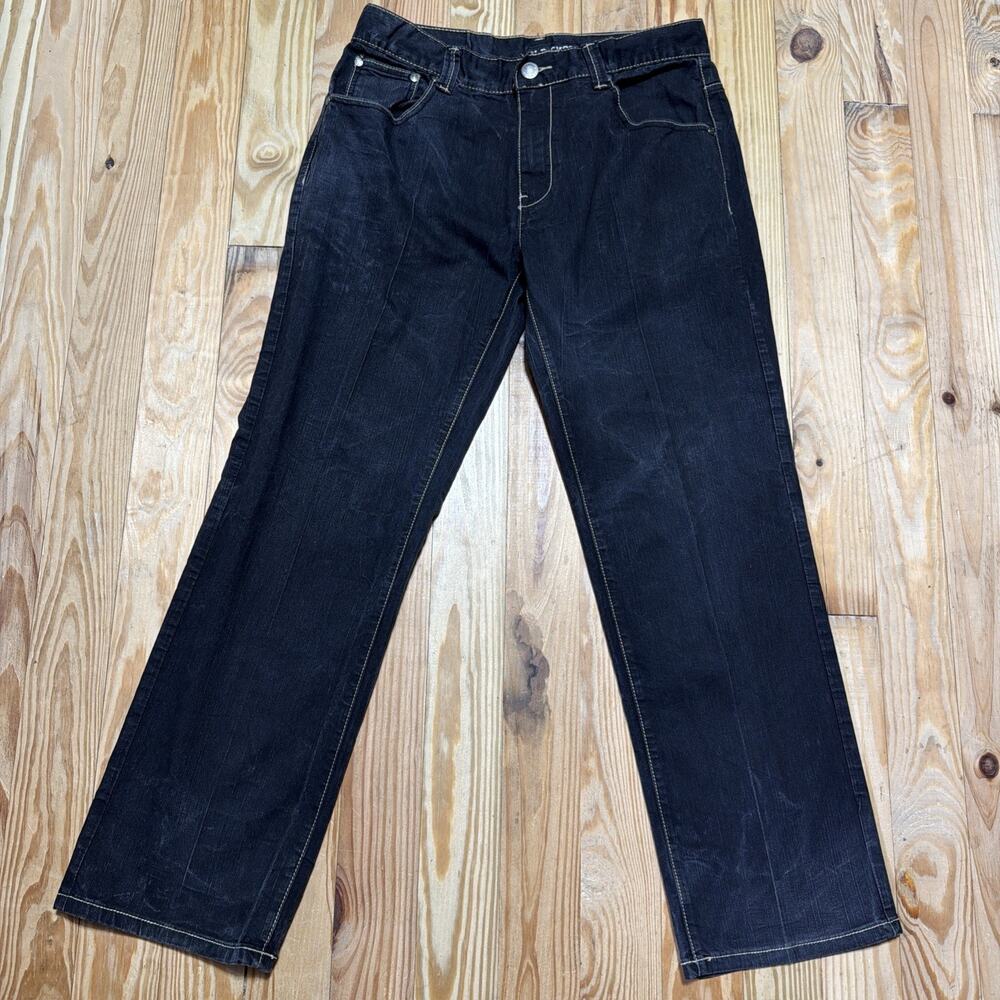 Vintage Old Skool Jeans Mens 36x32 Black Baggy Hip Hop Skater Y2K